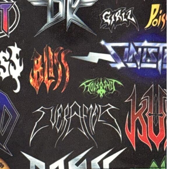 Current Mood Women's Med Bodycon Mini Dress Metal Rock Band Logos Punk Metalcore - Picture 7 of 12